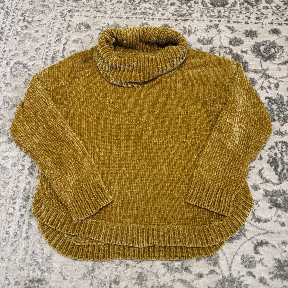 Jones New York Mustard Cowl Neck Sweater